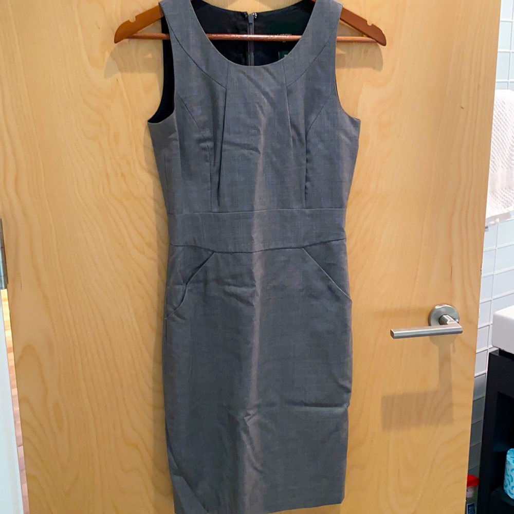 JCrew Factory Grey Wool Sheath Dress